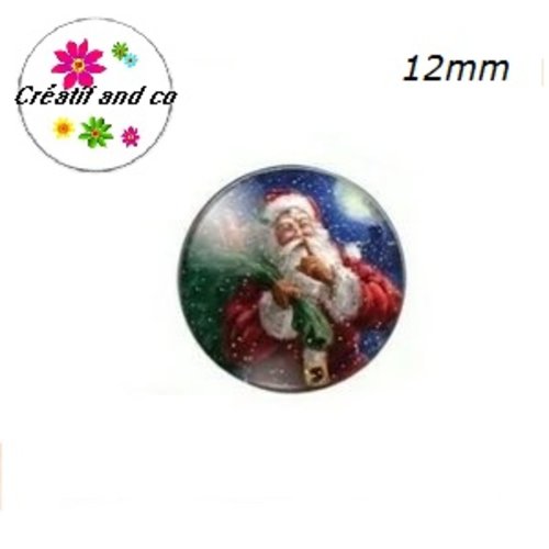 X2 cabochons père noël 12mm