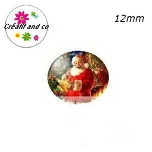 X2 cabochons père noël 12mm