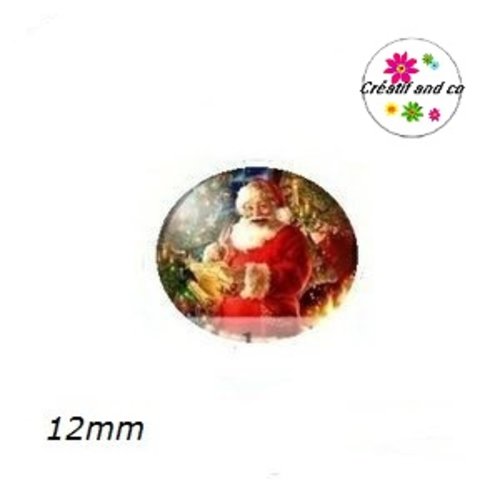 X2 cabochons père noël 12mm