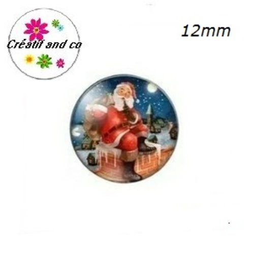 X2 cabochons père noël 12mm