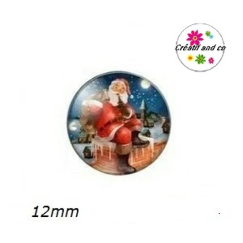 X2 cabochons père noël 12mm