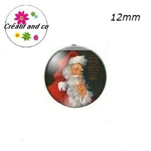 X2 cabochons père noël 12mm