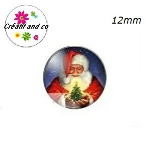 X2 cabochons père noël 12mm