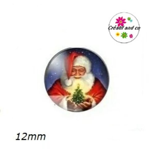X2 cabochons père noël 12mm