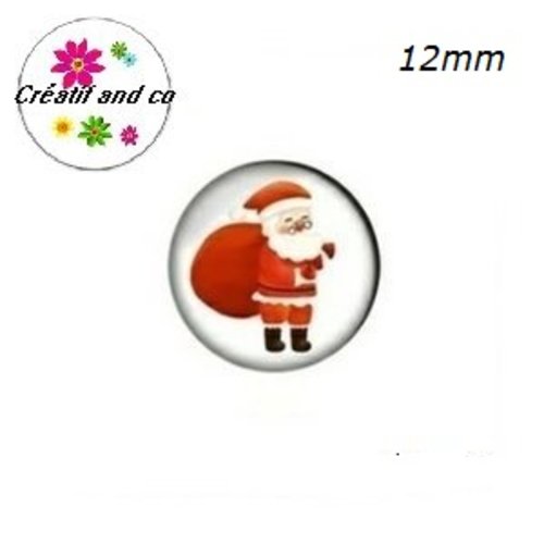 X2 cabochons père noël 12mm