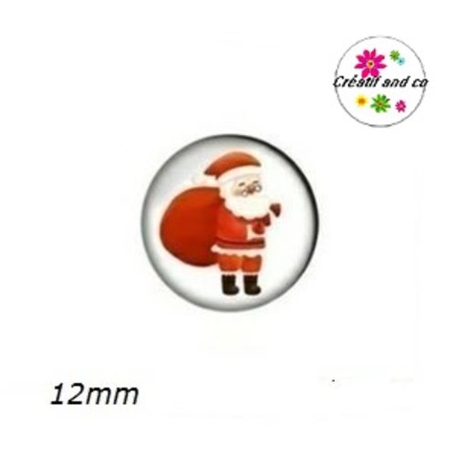 X2 cabochons père noël 12mm