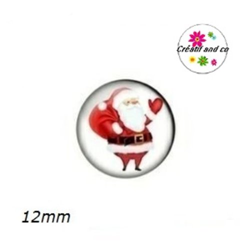 X2 cabochons père noël 12mm