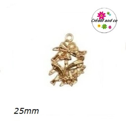 Breloque cloche de noël métal doré