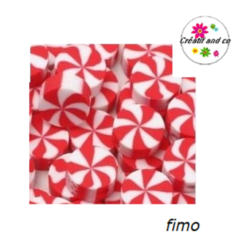 X10 perles thème noël fimo 10mm