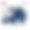 X2 cabochons léopard bleu foncé 12mm