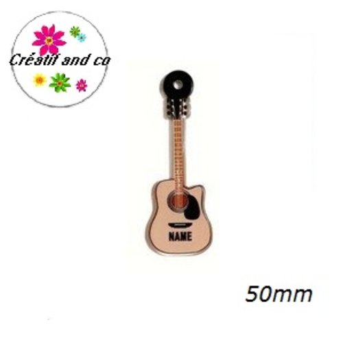 Pendentif guitare caramel 50mm