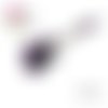 Pendentif guitare rock mauve/noire 50mm