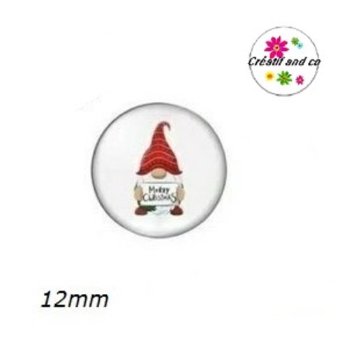 X2 cabochons gnome 12mm
