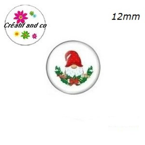 X2 cabochons gnome 12mm