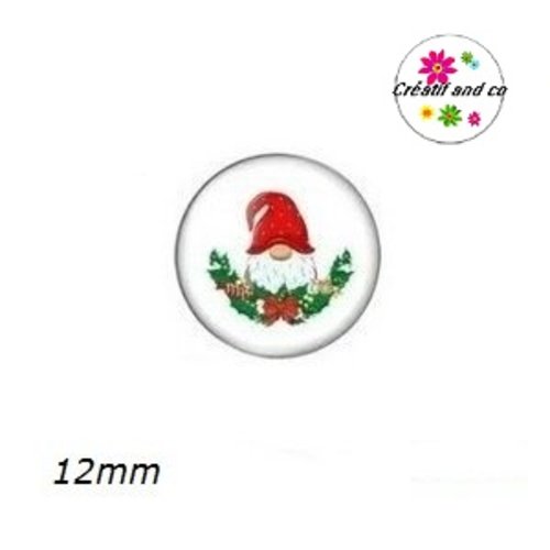 X2 cabochons gnome 12mm