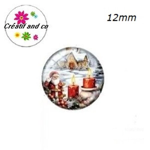 X2 cabochons père noël 12mm