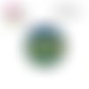 X2 cabochons fleuris 16mm