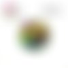 X2 cabochons fleuris 16mm