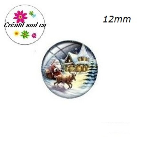 X2 cabochons père noël 12mm