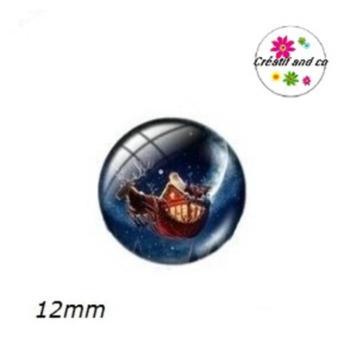X2 cabochons père noël 12mm
