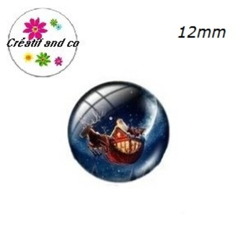X2 cabochons père noël 12mm