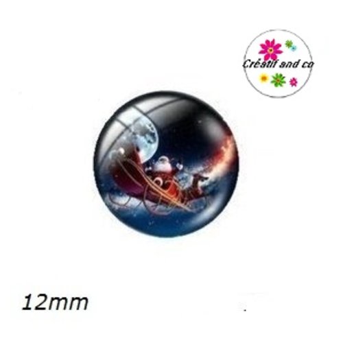 X2 cabochons père noël 12mm