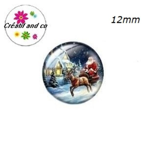 X2 cabochons père noël 12mm