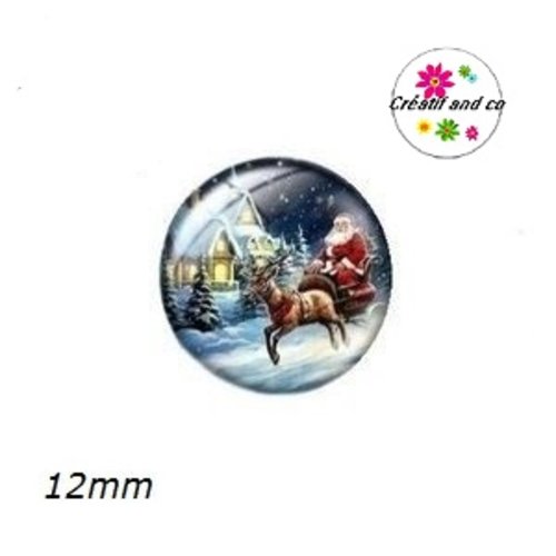 X2 cabochons père noël 12mm