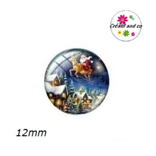 X2 cabochons père noël 12mm