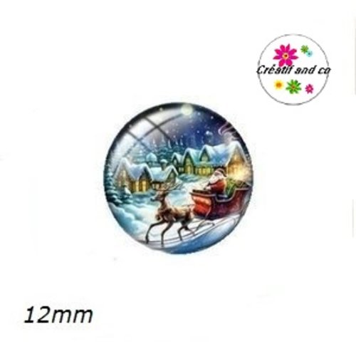 X2 cabochons père noël 12mm