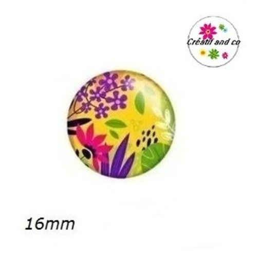 X2 cabochons colorés 16mm