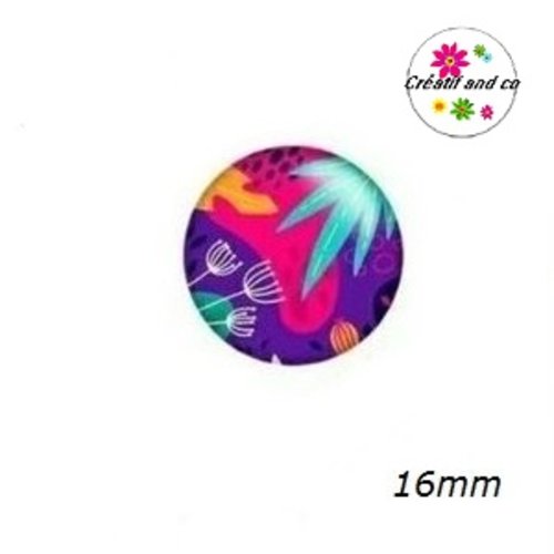 X2 cabochons colorés 16mm
