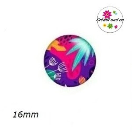 X2 cabochons colorés 16mm