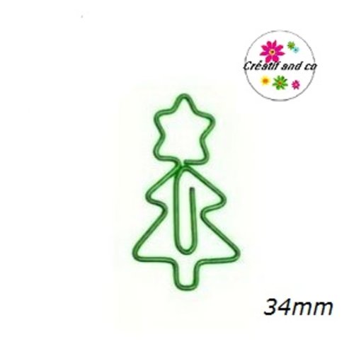 Trombone sapin de noël vert métallique