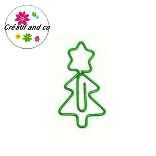 Trombone sapin de noël vert métallique