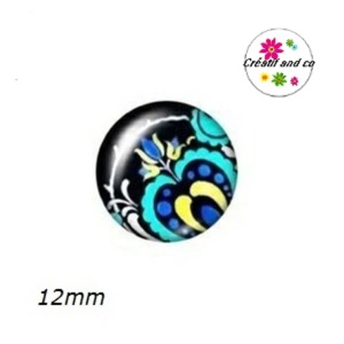 X2 cabochons à motifs 12mm