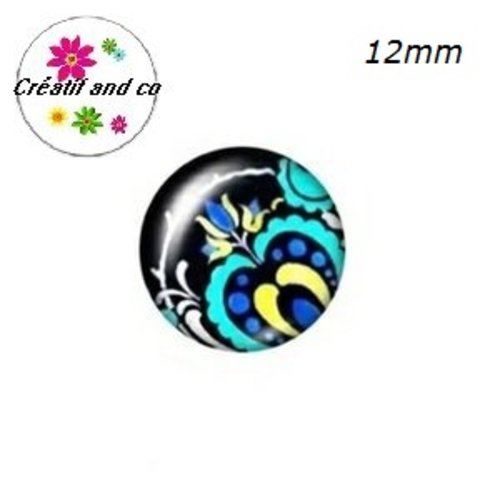X2 cabochons à motifs 12mm