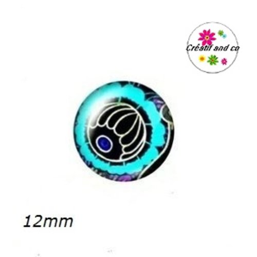 X2 cabochons à motifs 12mm
