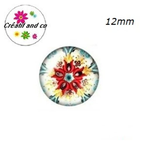 X2 cabochons à motifs 12mm