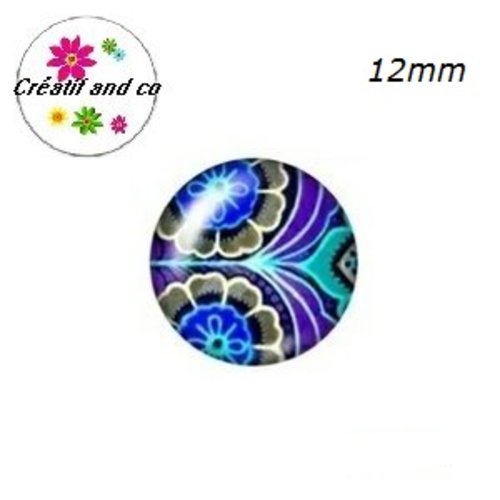 X2 cabochons à motifs 12mm