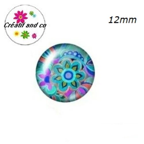 X2 cabochons à motifs 12mm