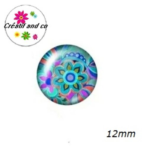 X2 cabochons à motifs 12mm