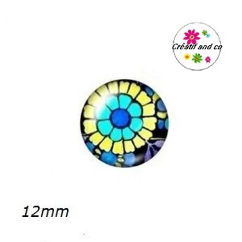 X2 cabochons à motifs 12mm