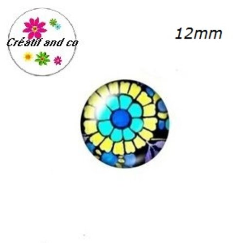 X2 cabochons à motifs 12mm