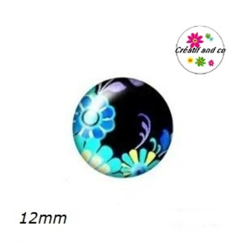X2 cabochons à motifs 12mm