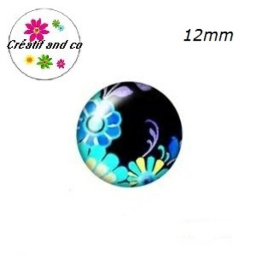 X2 cabochons à motifs 12mm