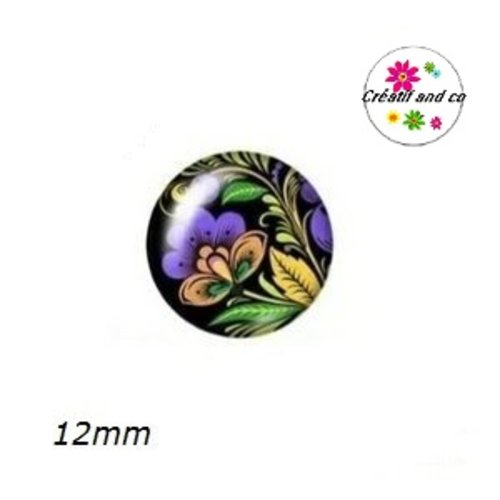 X2 cabochons à motifs 12mm