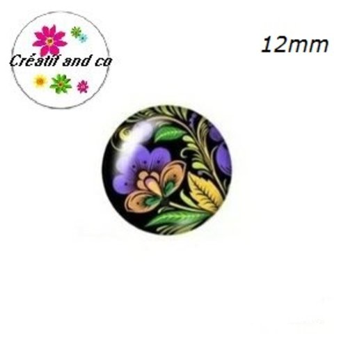 X2 cabochons à motifs 12mm