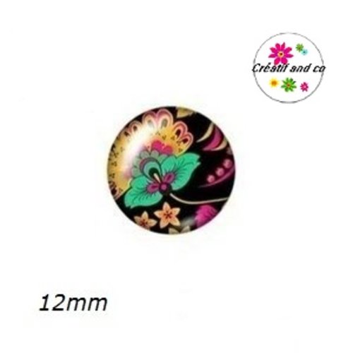 X2 cabochons à motifs 12mm