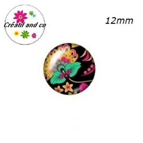 X2 cabochons à motifs 12mm